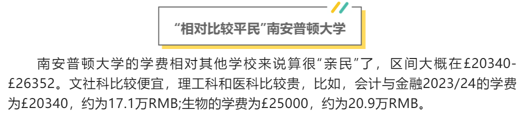 英国热门G10大学留学生2023年学费一览