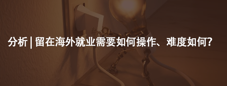 分析 | 留在海外就业需要如何操作、难度如何？