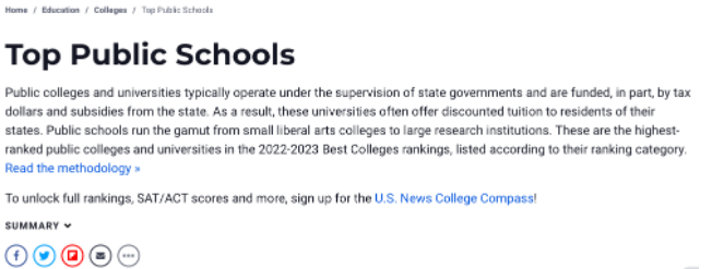 2023U.S.News全美最佳公立大学排名出炉！实力硬，性价比首选！